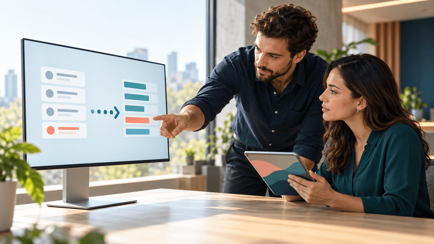 Two marketing operations specialists comparing abstract Instant Form records with a different set of attributed lead results.