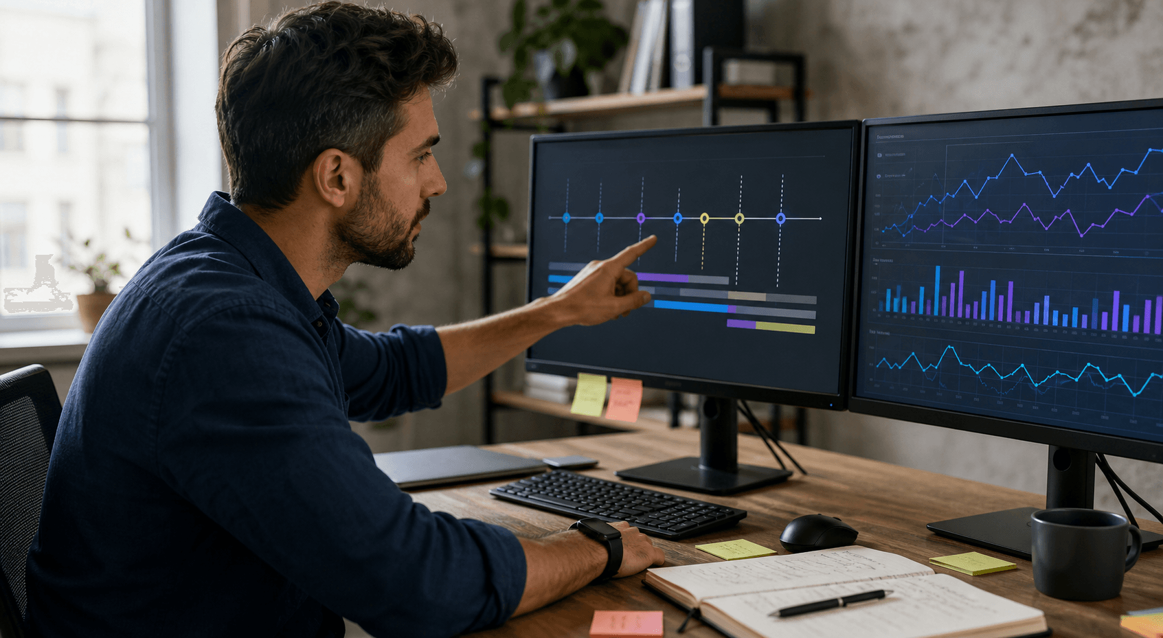 Hero image of a marketer reviewing campaign edit timelines and performance charts to diagnose why Meta Ads results reset after changes.