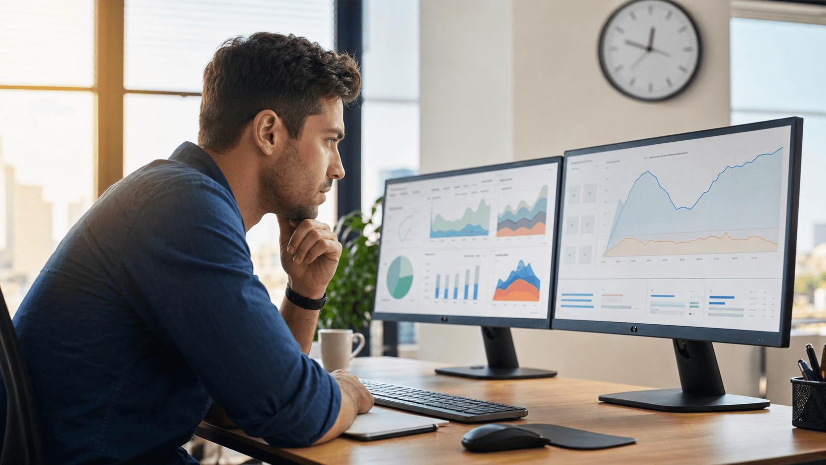 Hero image of a marketer reviewing time-of-day spend curves to diagnose why Meta Ads budget is spent too early in the day.